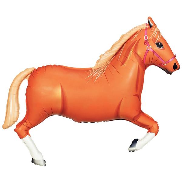 Balloon Foil Shape Horse Tan 108cm