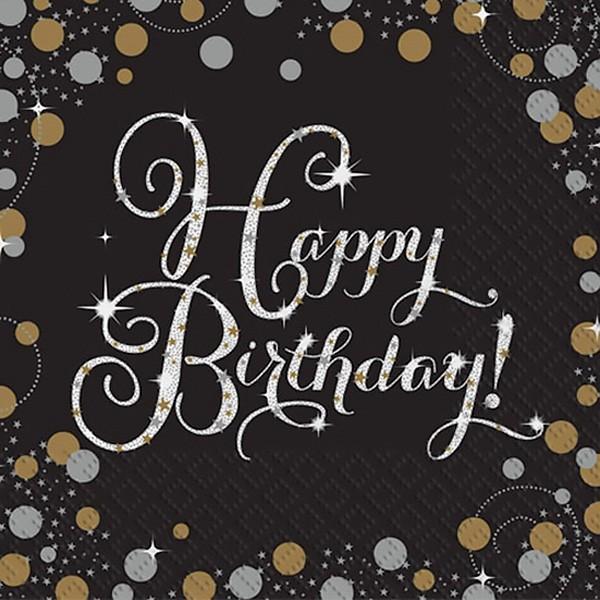 Napkins Lunch Celebration Happy Birthday Pk/16