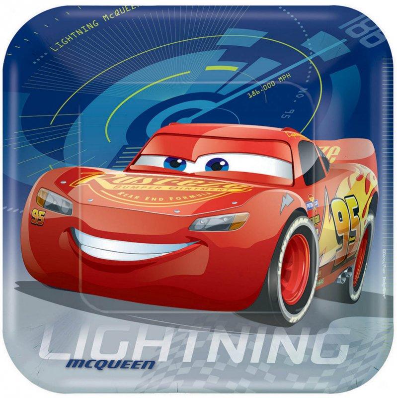 Cars 3 Plates Paper 23cm Pk/8