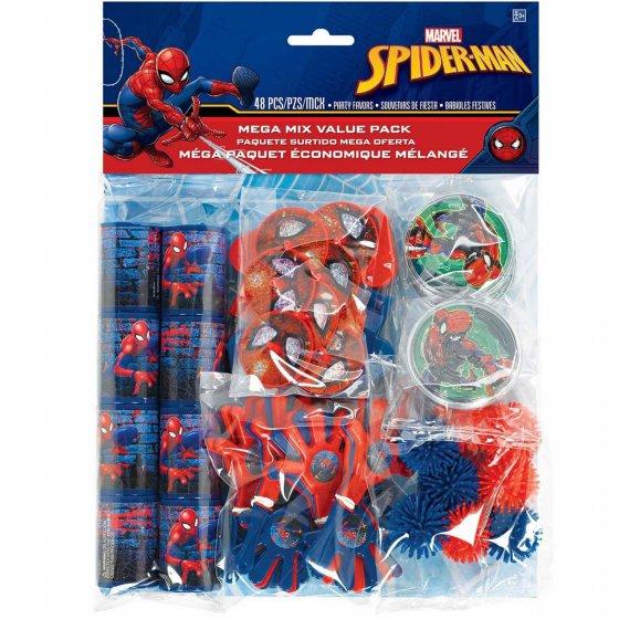 Spiderman Webbed Mega Mix Favor Pack 48 Piece