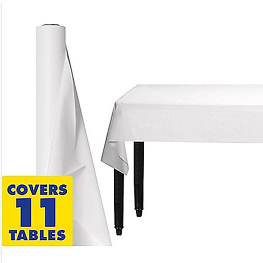 Tablecover Roll White Plastic 30m
