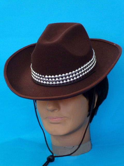 Hat Cowboy/Cowgirl Brown With Silver Band