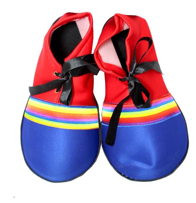 Shoes Clown Bright With Multi Coloured Strip