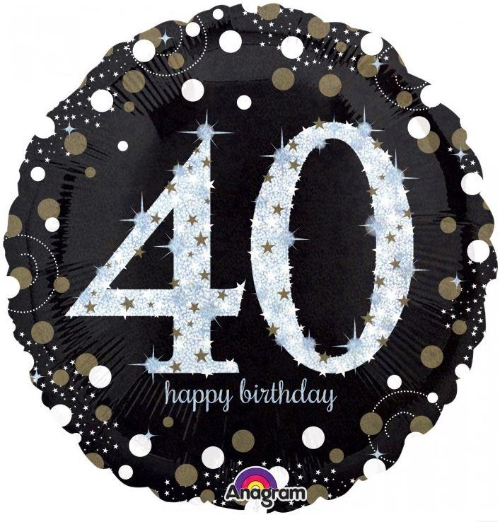 Balloon Foil 45cm Gold Celebration 40th