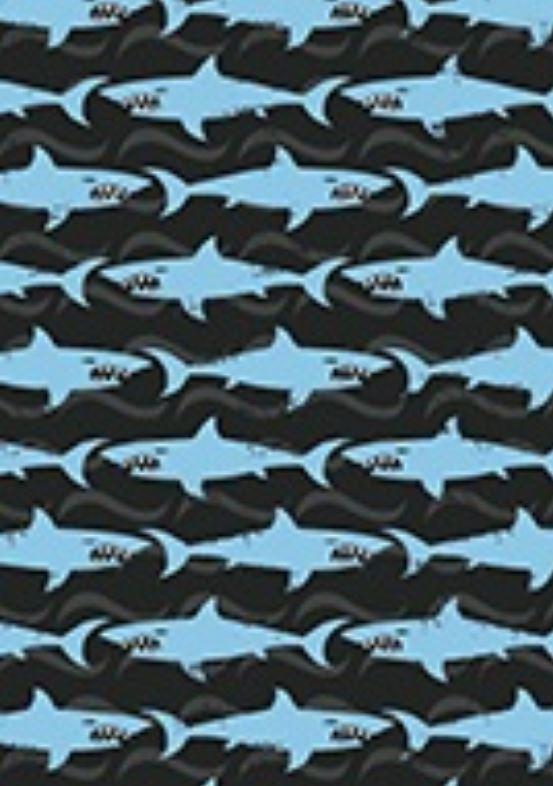 Gift Wrapping Paper Sharks Under The Sea