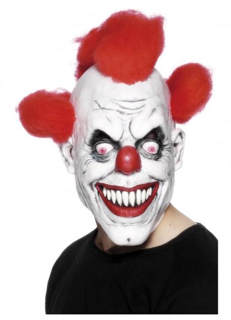 Mask Clown With Hair 3/4 Deluxe