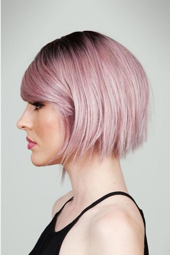 Wig Pink Ombre Callie With Fringe Deluxe