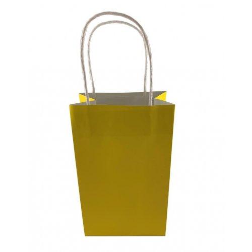 Party Loot Bag Paper Yellow Pk/5