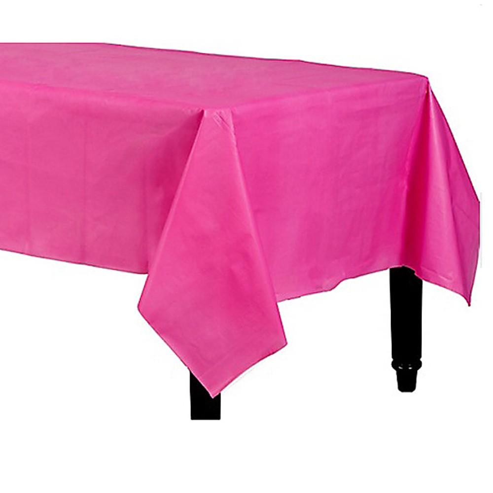 Tablecover Plastic Rectangle Bright Pink