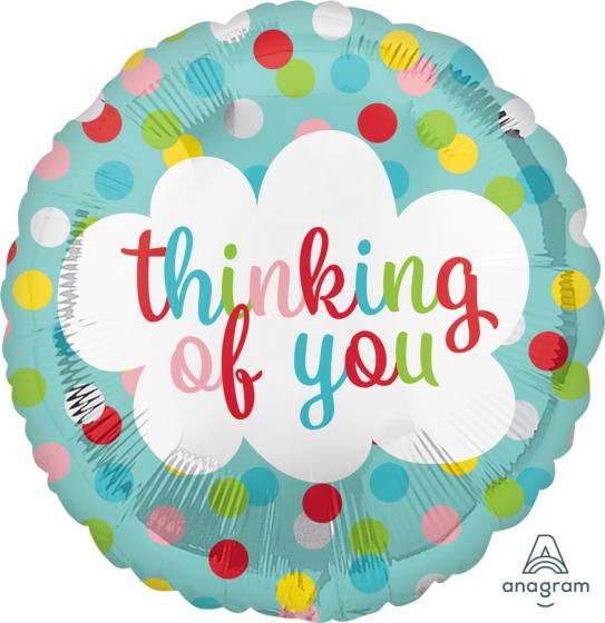 Balloon Foil 45cm Thinking Of You Dots