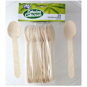 Birch Wood Eco Spoons 15cm Pk/25 Eco Friendly
