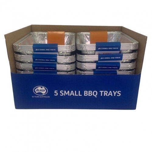 Foil Bbq Tray Small Pk/5 - 220x157x48mm