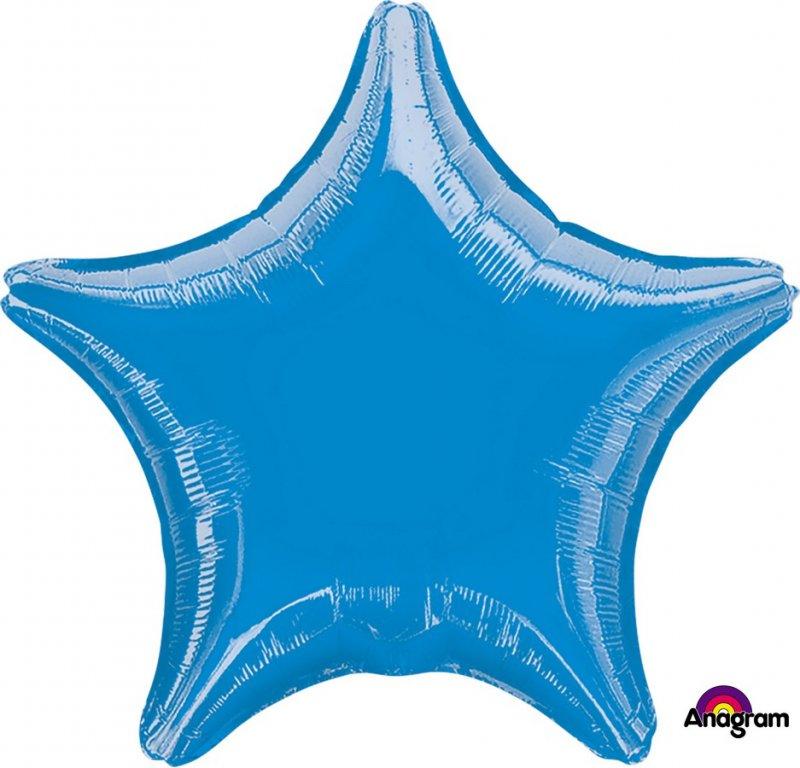 Balloon Foil 45cm Star Blue