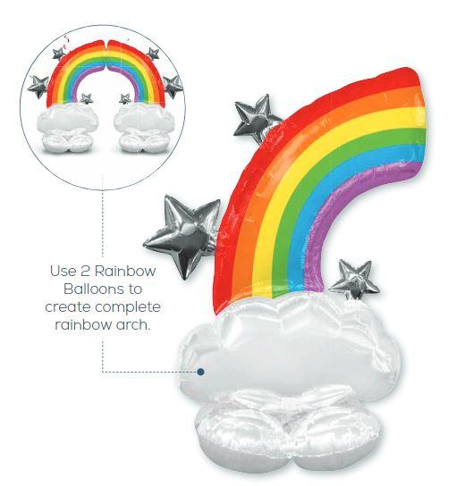 Balloon Foil Airloonz Rainbow & Clouds