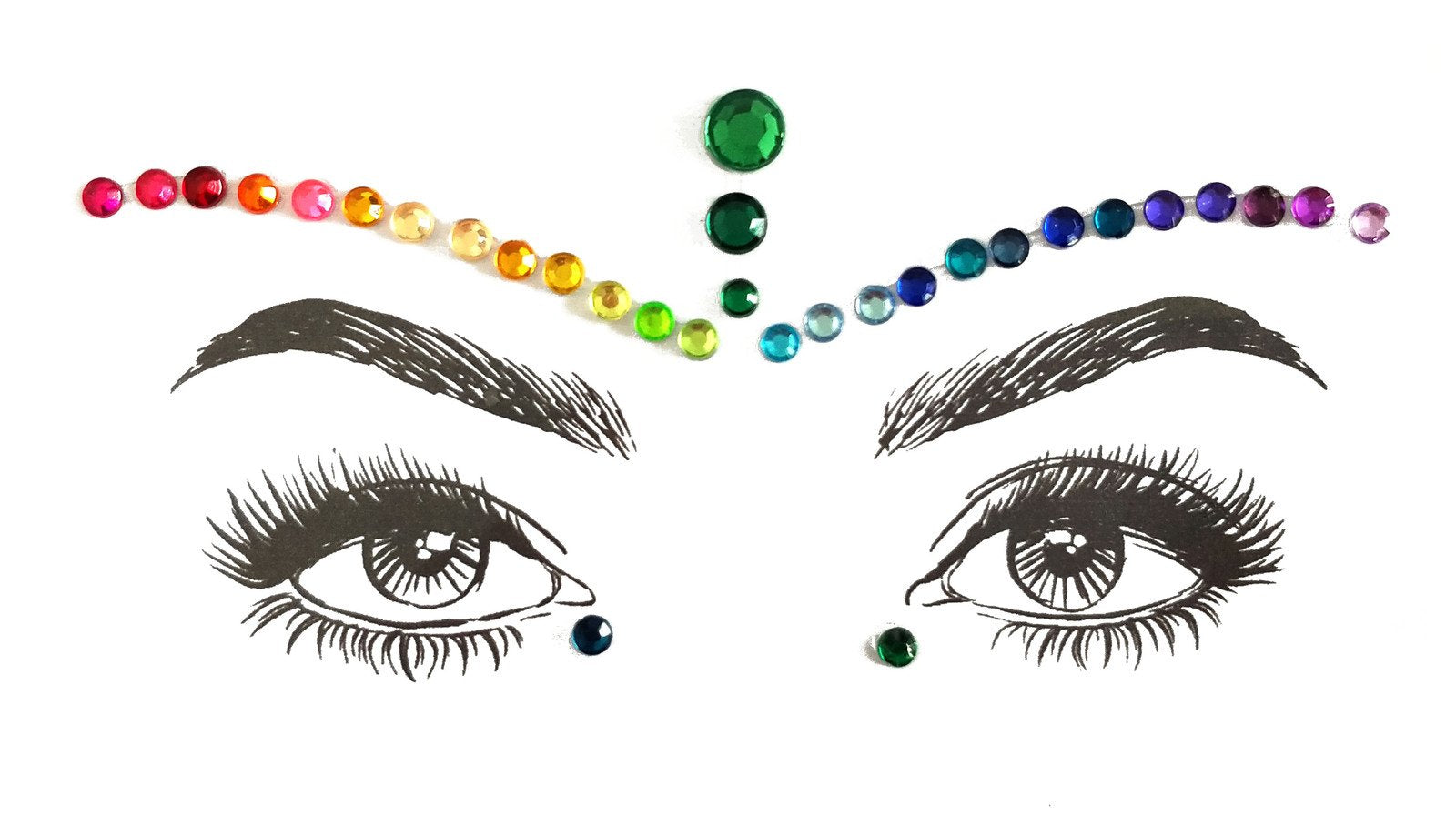 Face Jewels Rainbow Adhesive