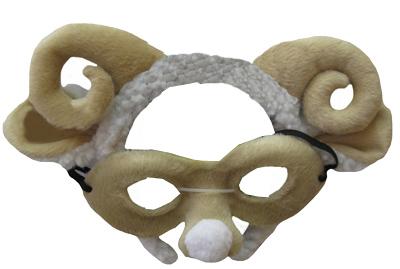 Animal Costume Headband & Mask Set Ram Sheep