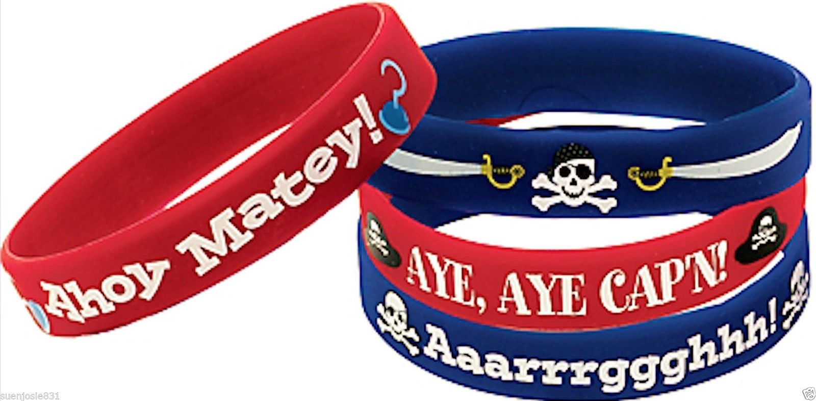 Pirate Treasure Rubber Bracelets P4  Discontinued Last Chance Buy