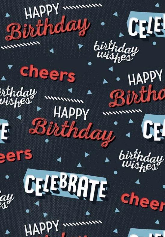Gift Wrapping Paper Happy Birthday Cheers Birthday Wishes Celebrate