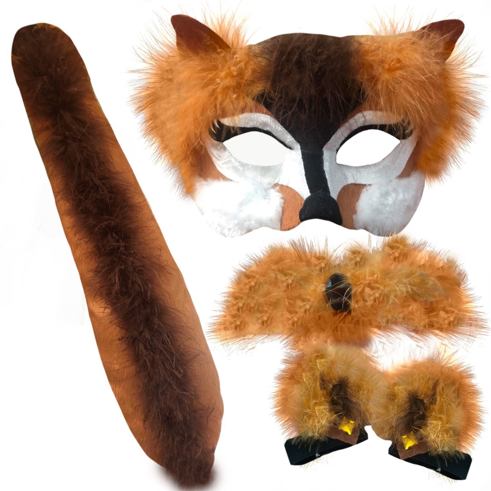 Animal Costume Mask Set Deluxe Fox 5 Pieces
