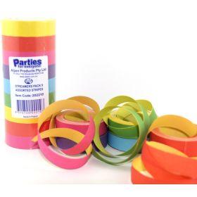 Boat Throw Serpentine Paper Rainbow Coloured Streamers 14m Long Pack 9