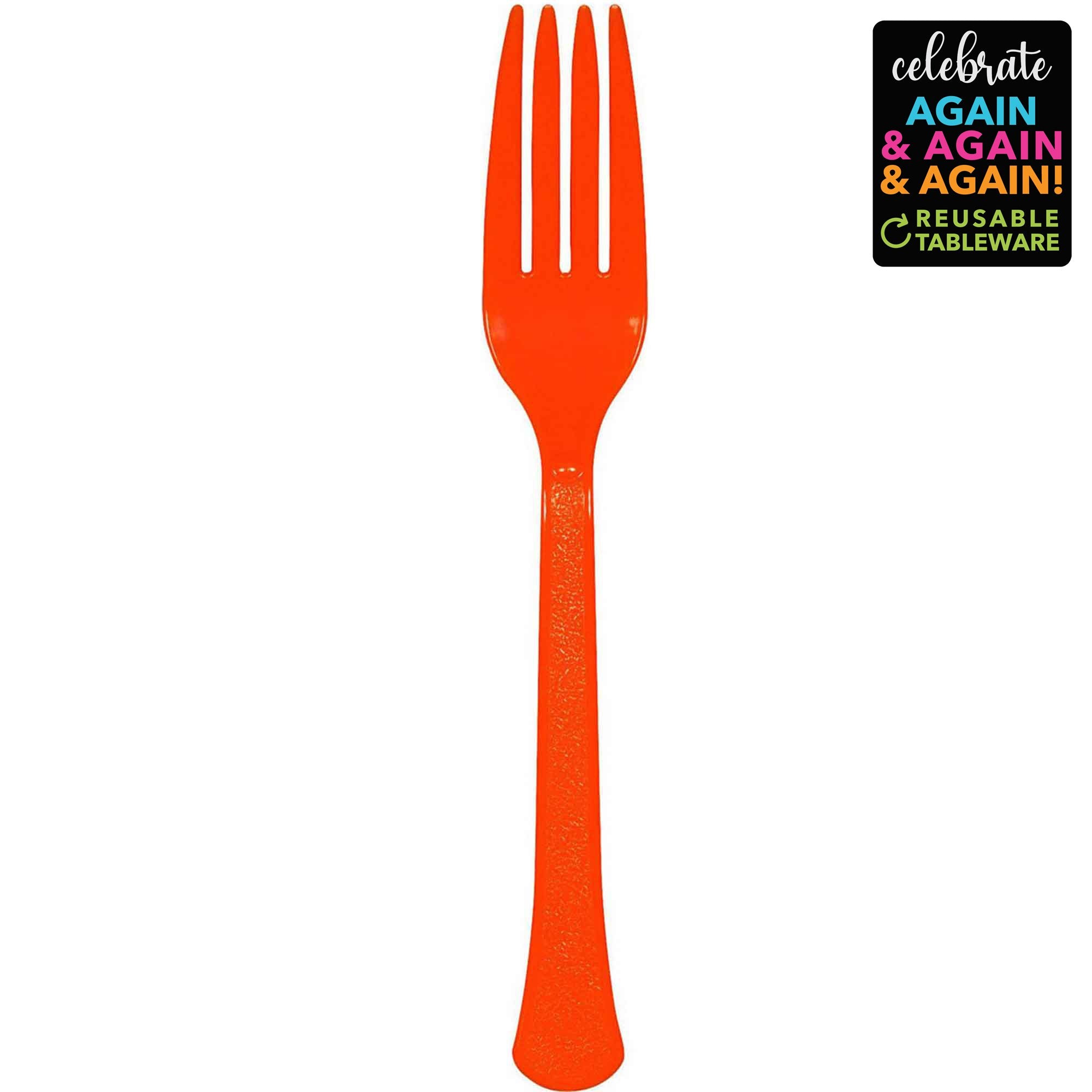 Forks Orange Peel Plastic Pk/20- Discontinued Line Last Chance To Buy