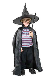 Wizard/Witch Child Set Includes Hat Cape Glasses Wand