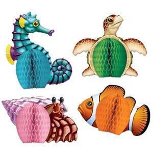 Centrepiece Mini Sea Creatures Pk/4