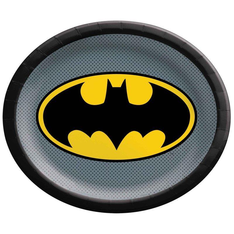 Batman Heroes Unite Shaped Plates 30cm X 25cm Pk/8