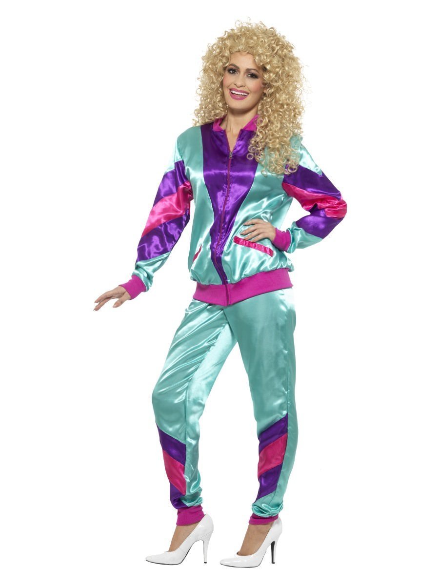 Costume Adult 1980s Tracksuit Small
