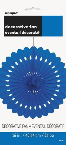 Fan Decorative Royal Blue 40cm