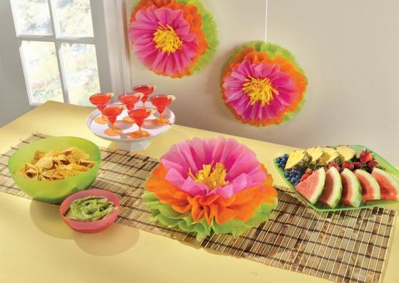 Hibiscus Flowers 41cm Tissue Pk/3