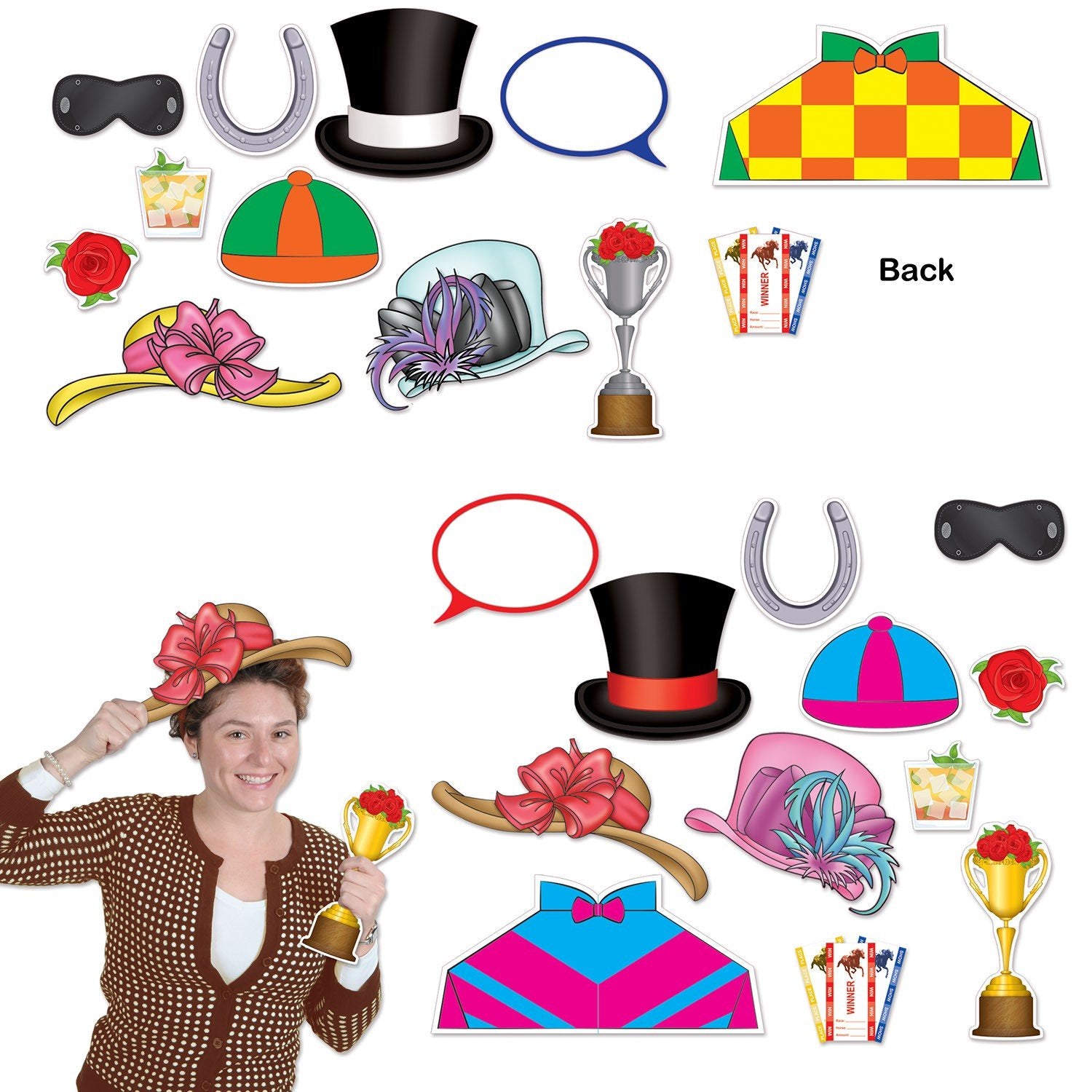 Photo Booth Props Horse Racing Pk/12