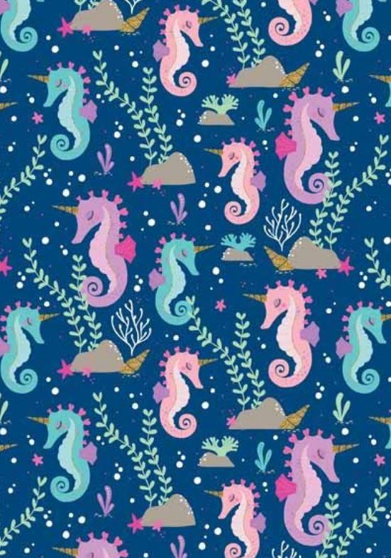 Gift Wrapping Paper Seahorses
