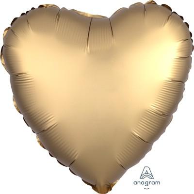 Balloon Foil 45cm Heart Gold Satin
