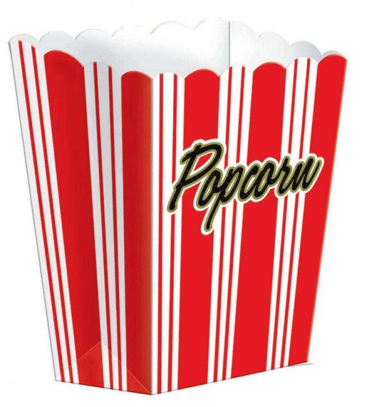 Popcorn Boxes Large Pk/8 13cm X 18cm X 6cm