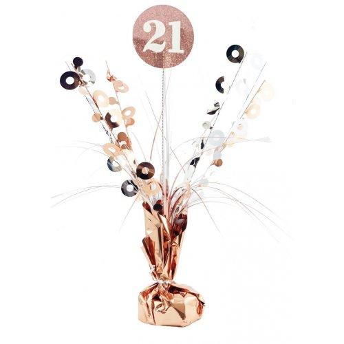 Centrepiece Happy 21st Birthday Rose Gold 165g