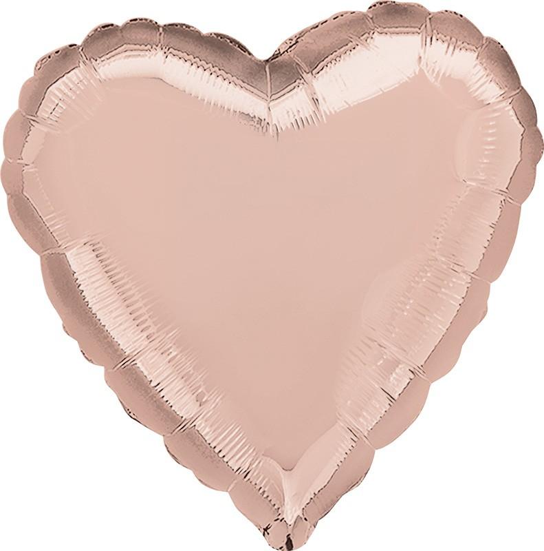 Balloon Foil 45cm Heart Rose Gold