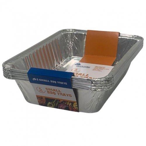 Foil Bbq Tray Small Pk/5 - 220x157x48mm