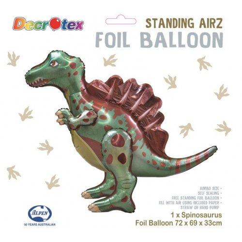 Balloon Foil Standing Airz Spinosaurus 72cm X 69cm X 33cm Airfill Only