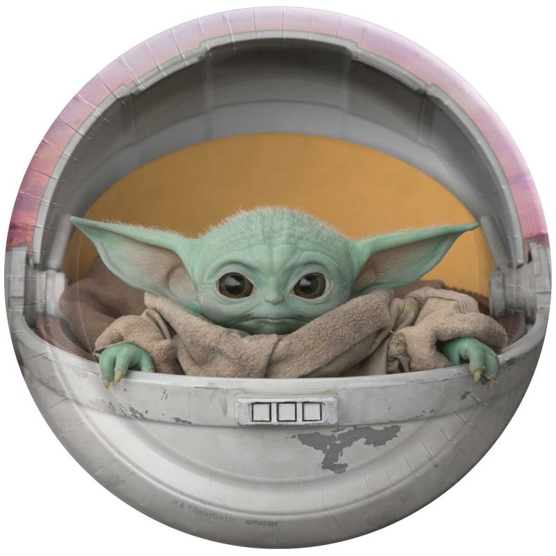 The Mandalorian Star Wars Plate Paper 17cm Pk/8
