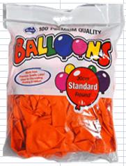 Latex Balloons 30 Cm Orange Pk/100 Budget