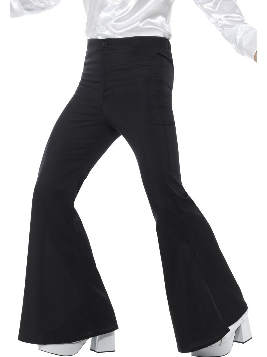 Costume Adult Black Flare Pants 1960s/1970s Disco Large