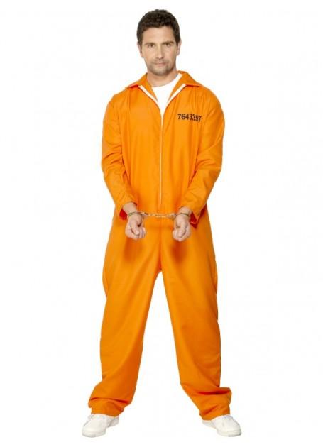 Costume Adult Prisoner Overalls Large
