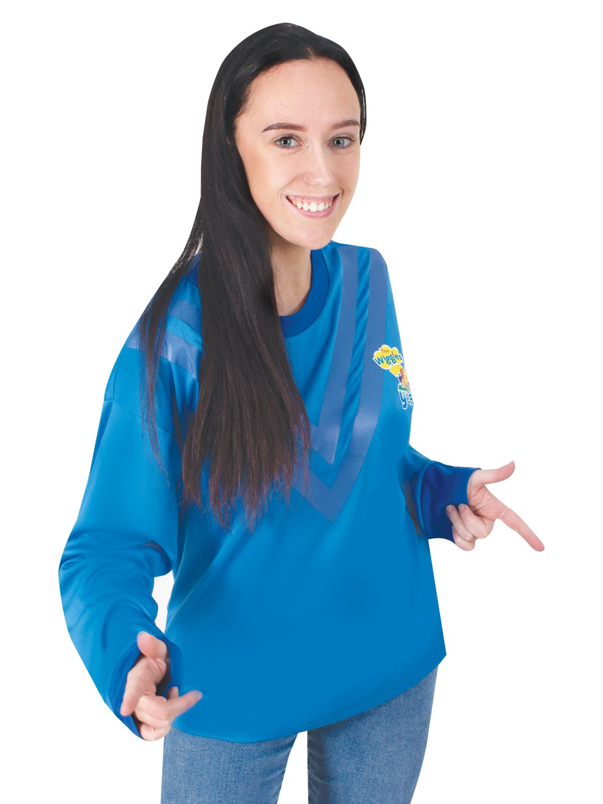 Costume Adult Anthony Wiggle Deluxe Blue Top STD