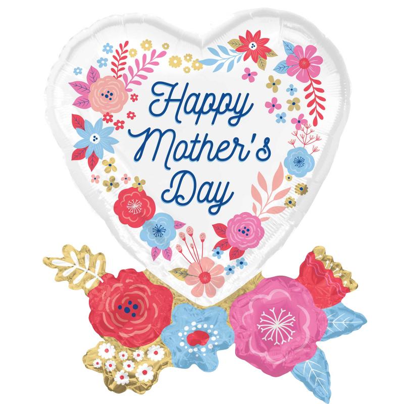 Balloon Foil Shape Mothers Day Floral