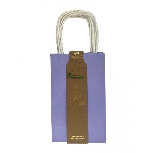 Party Loot Bag Paper Pastel Lavender Purple Pk/5