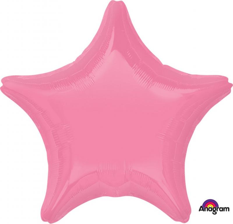 Balloon Foil 45cm Star Bright Pink
