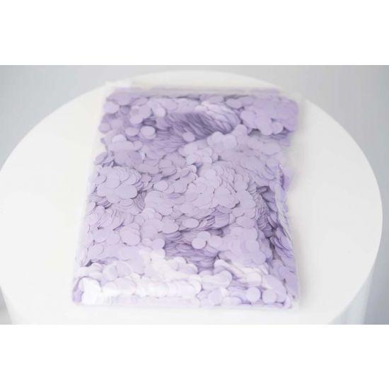 Confetti Round 1cm Pastel Matte Lavender 250g