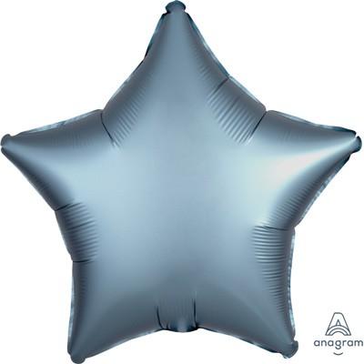 Balloon Foil Star 45cm Luxe Steel Blue