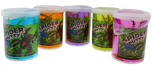 Putty Spider Amoeba 7.5cm Tub Assorted Colours Each